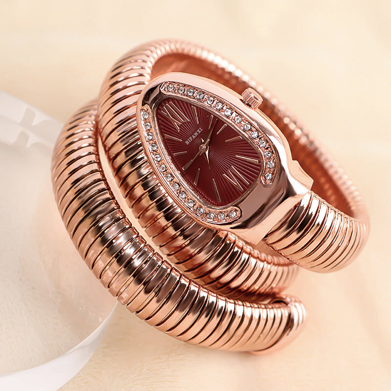 Selmira | Schlangenuhr mit Quarzbewegung und Persönlichem Armband