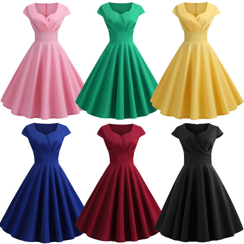 Damen A-Linien Kleid mit elegantem Taillenschnitt und schwingendem Saum Selmira