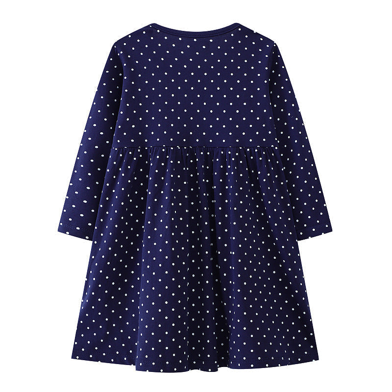 Mädchen Langarmkleid mit festlichem Einhorn-Motiv