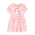 Mädchen Tüllkleid mit niedlichem Einhornmotiv