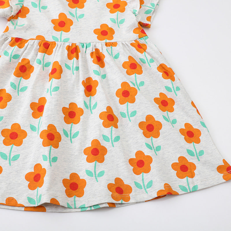 Mädchen Sommerkleid mit floralen Mustern