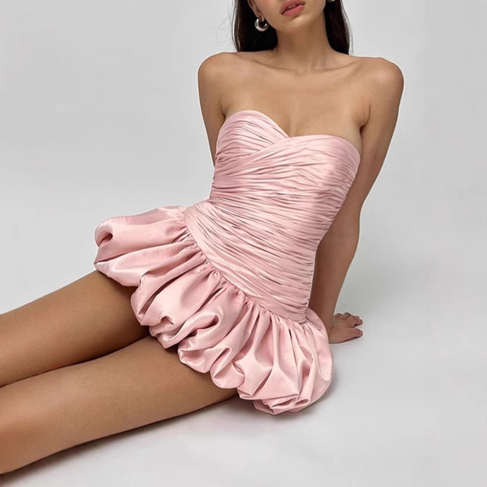 Damen Cocktailkleid mit Rüschendetails und figurformendem Schnitt Selmira