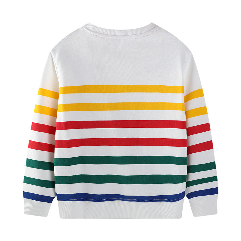 Kinder Sweatshirt mit buntem Baustellen-Lkw-Design
