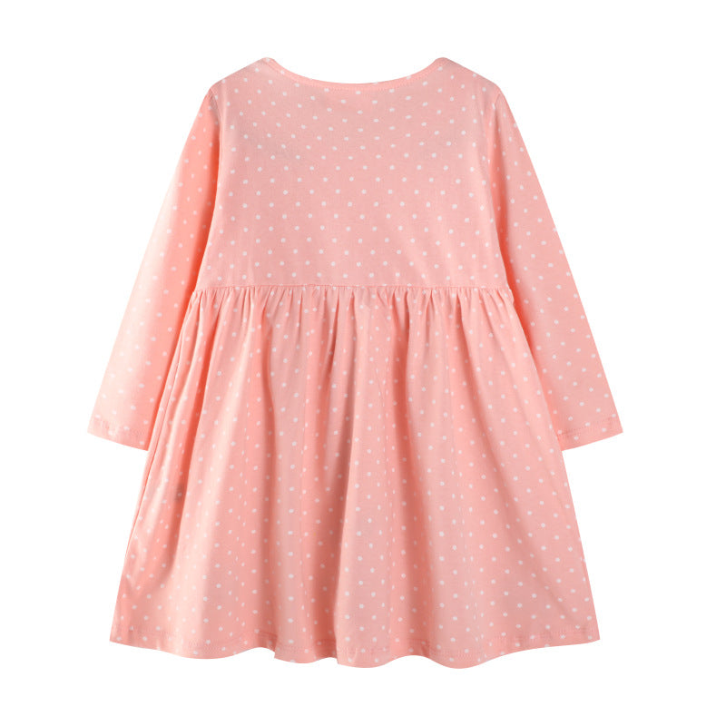 Mädchen Kleid mit niedlichem Hasenmotiv