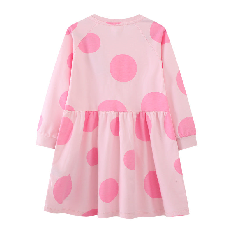 Mädchen Langarmkleid mit lustigem Käfermotiv