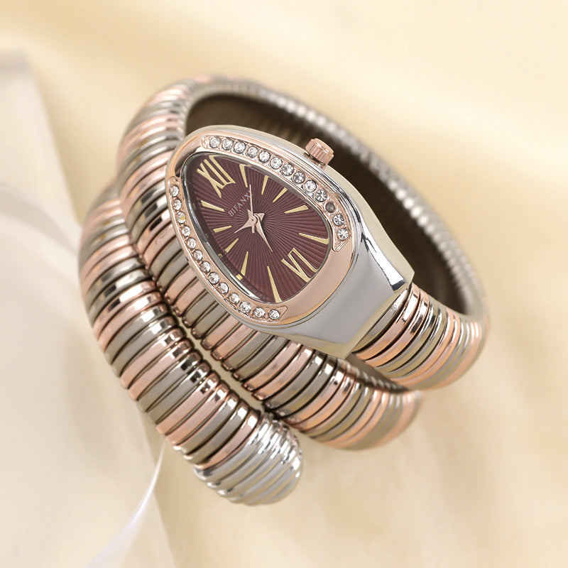 Selmira | Schlangenuhr mit Quarzbewegung und Persönlichem Armband