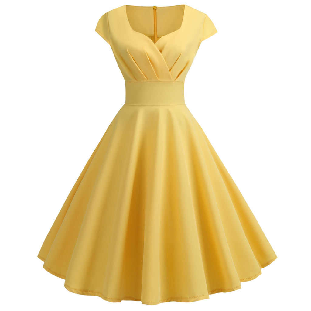 Damen A-Linien Kleid mit elegantem Taillenschnitt und schwingendem Saum Selmira