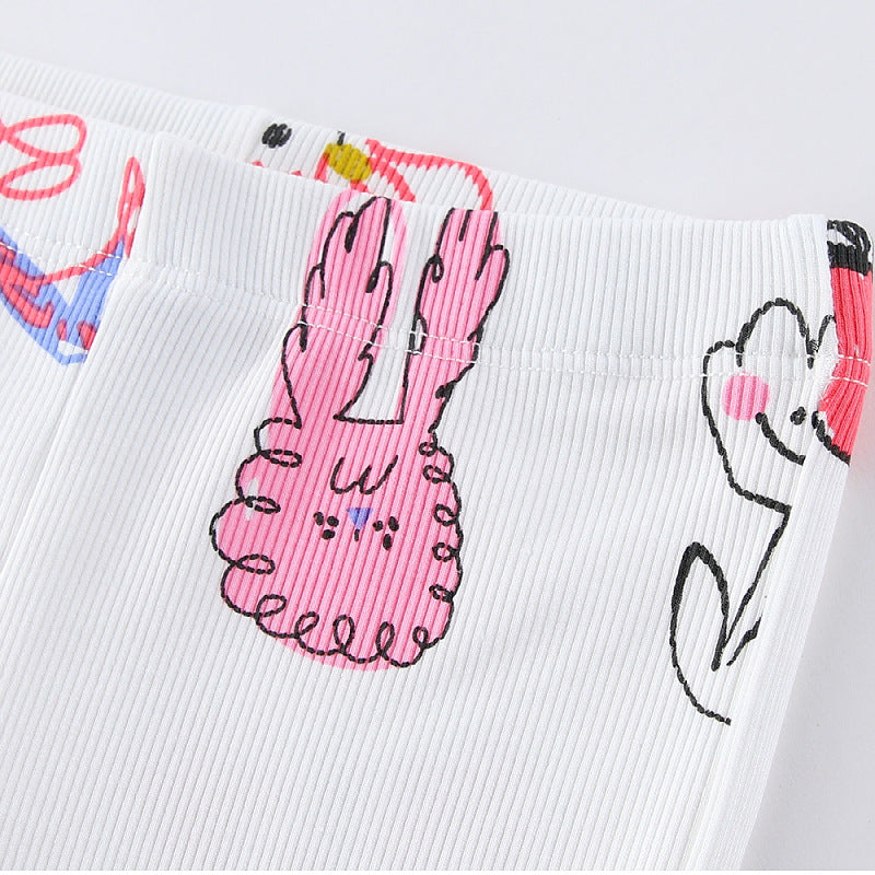 Mädchen Leggings mit buntem, verspieltem Motiv