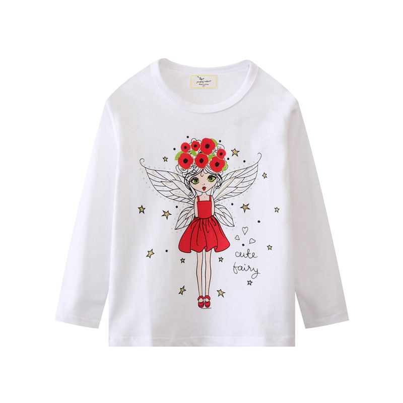 Mädchen Langarmshirt mit niedlichem Feen-Motiv