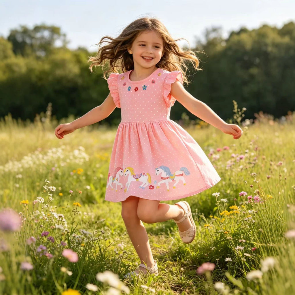 Mädchen Sommerkleid mit bezauberndem Einhorn-Design