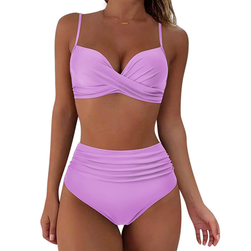 Damen High-Waist Tierdruck-Bikini-Set Selmira