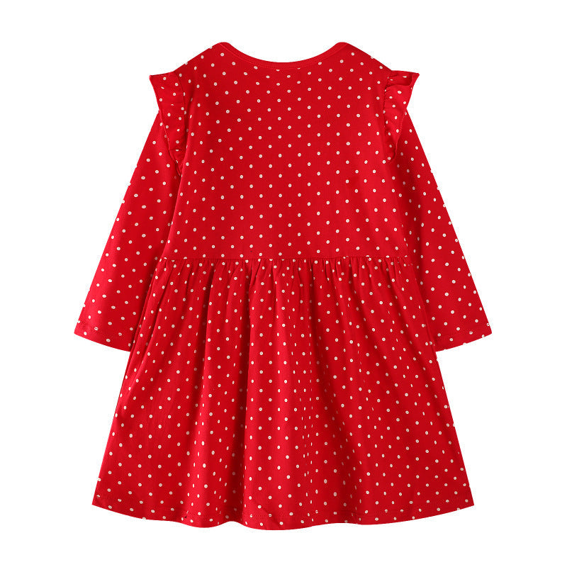 Mädchen Freizeitkleid mit festlichem Rentier-Design