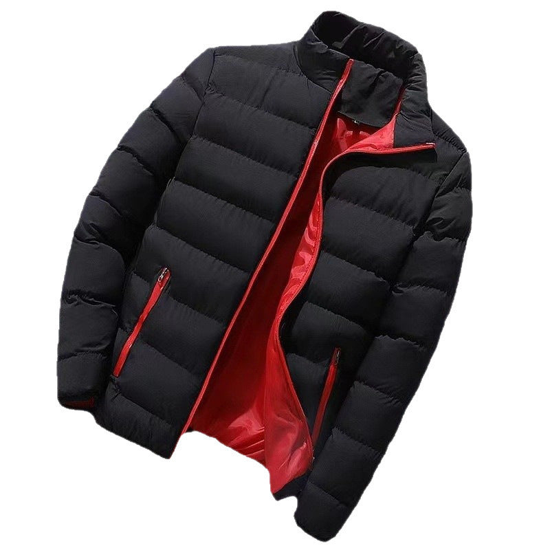 Herren nan gesteppte Thermojacke mit hohem Stehkragen und wasserabweisender Außenhülle
