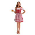 Damen nan traditionelles kurzes Dirndlkleid mit Schürze und Spitzenärmeln