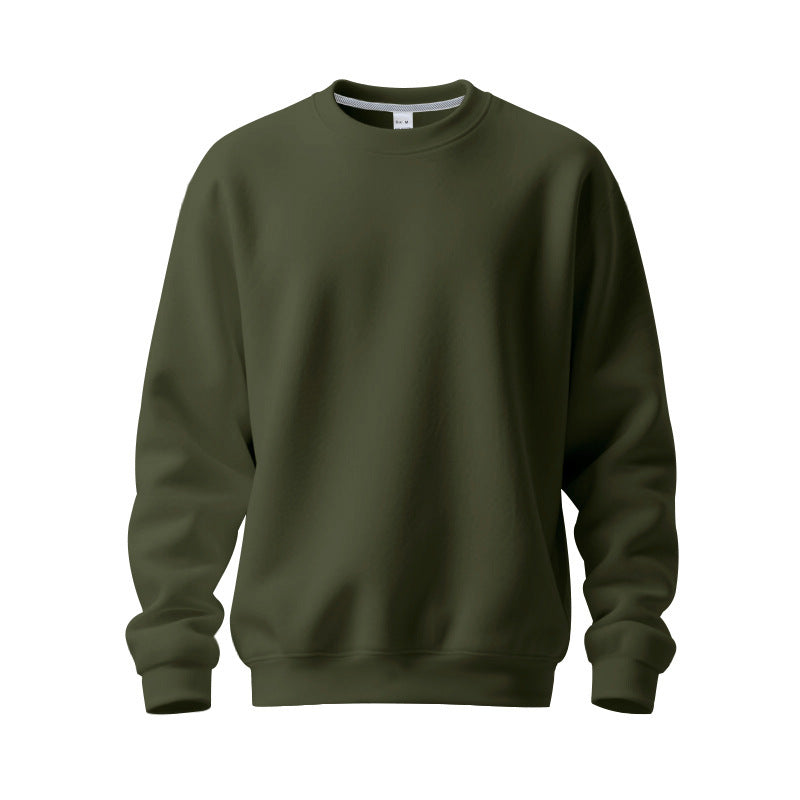 Herren nan Oversize-Rundhals-Sweatshirt aus weichem Baumwollfleece mit gerippten Bündchen