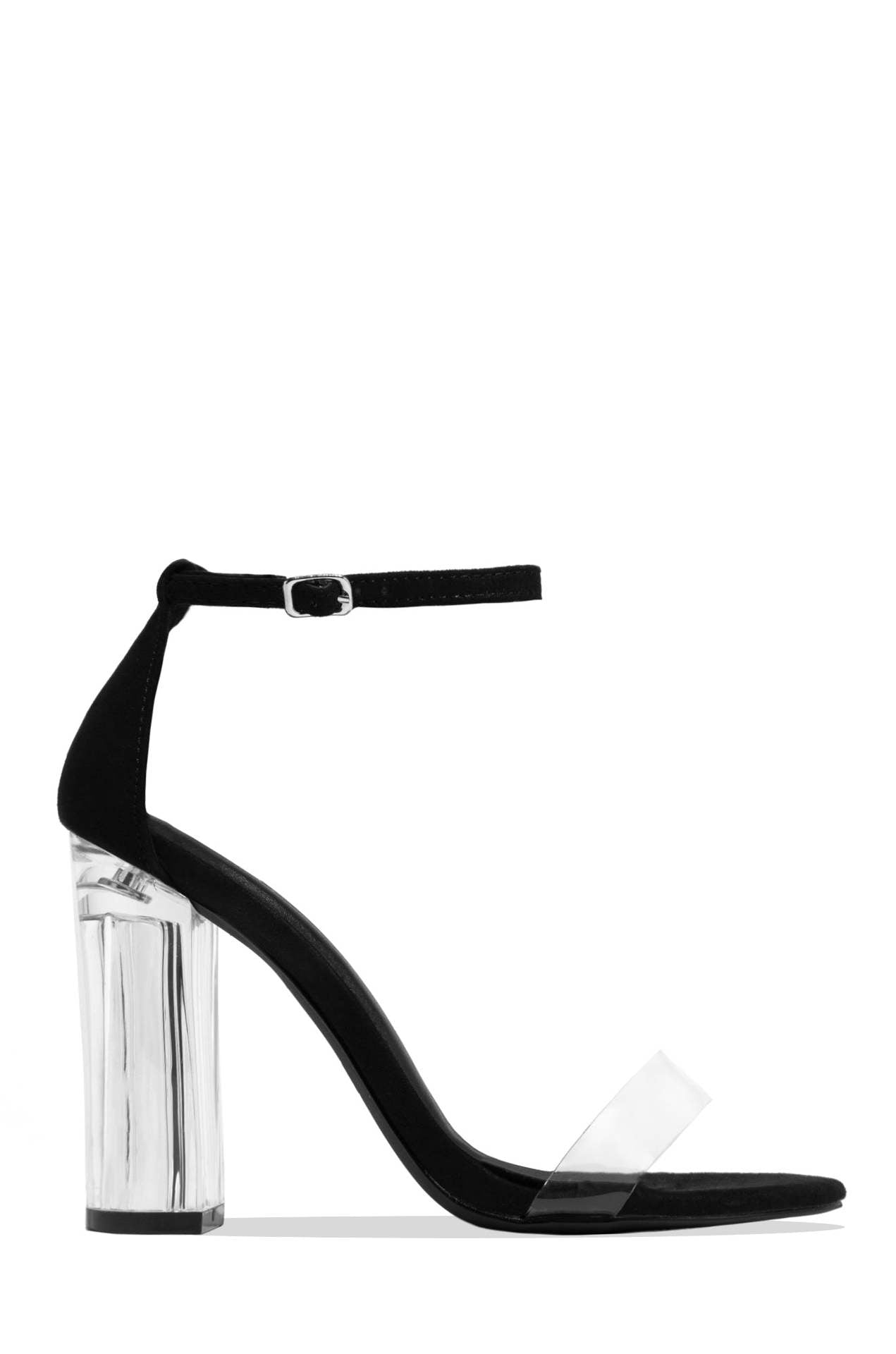 Damen elegante High Heel Sandalen mit transparentem Blockabsatz Selmira