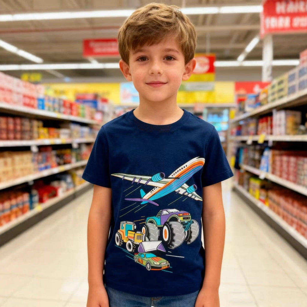 Jungen T-Shirt mit aufregendem Fahrzeug-Design