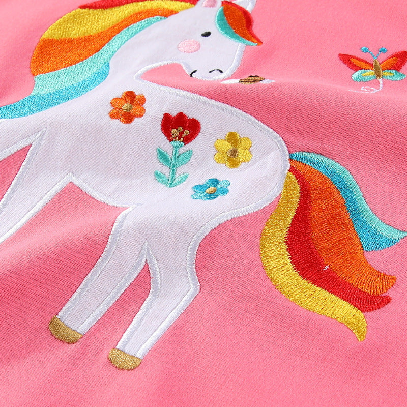 Mädchen Sweatshirt mit verspieltem Einhorn-Design