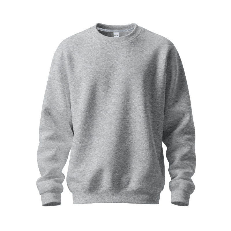 Herren nan Oversize-Rundhals-Sweatshirt aus weichem Baumwollfleece mit gerippten Bündchen
