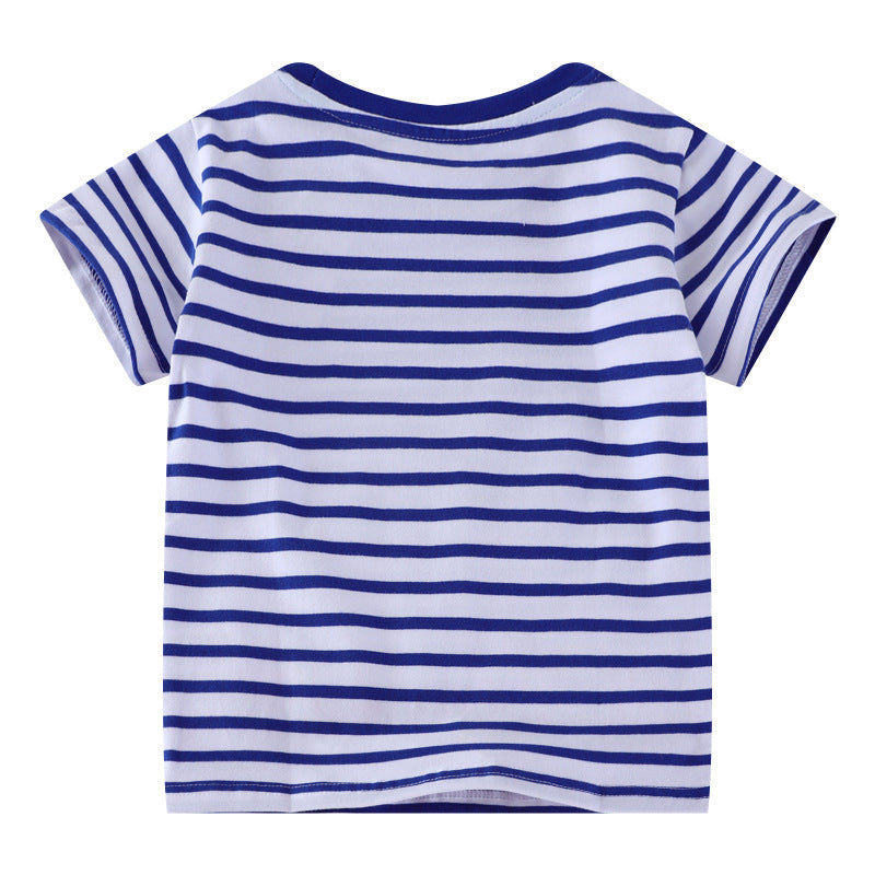 Unisex Baumwoll-T-Shirt mit buntem Baustellenmotiv