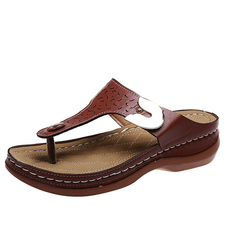 Damen Komfortable Zehentrenner-Sandalen mit modischem Riemen-Design Selmira