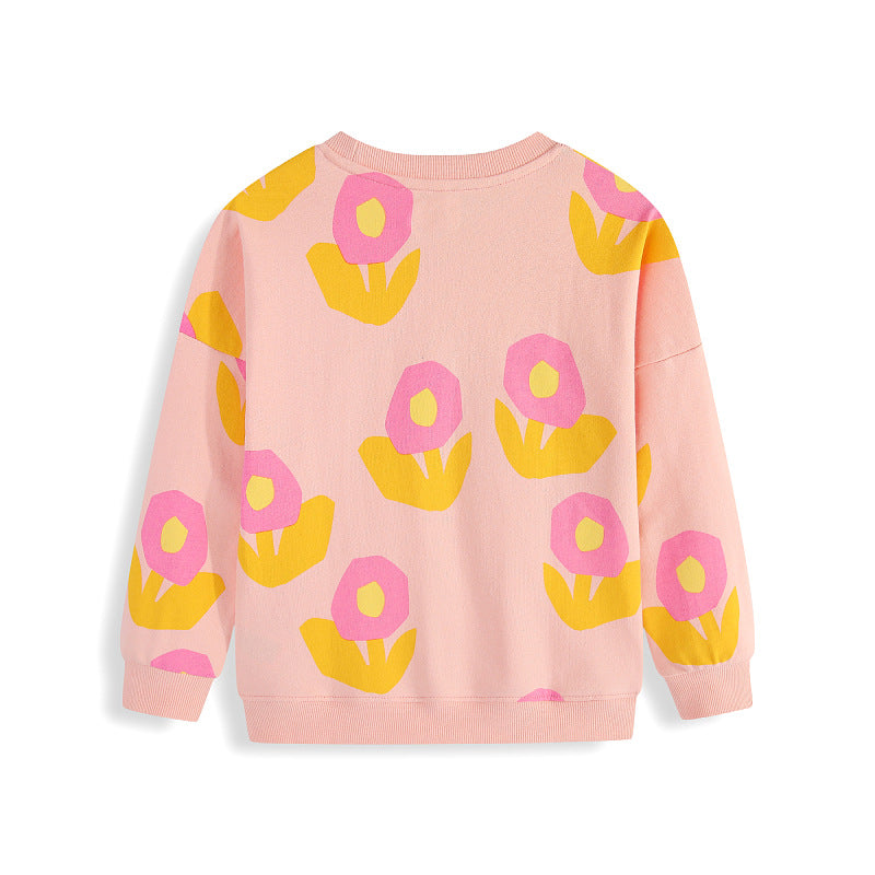 Mädchen Sweatshirt mit floralen Mustern