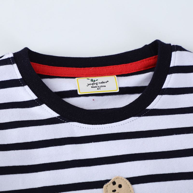 Jungen T-Shirt mit bunten Dinosaurier-Applikationen