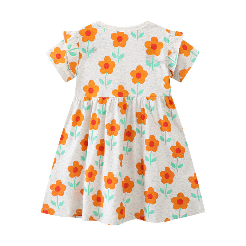Mädchen Sommerkleid mit floralen Mustern