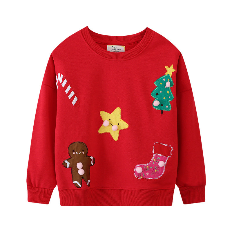 Kinder Sweatshirt mit festlichem Weihnachtsdesign