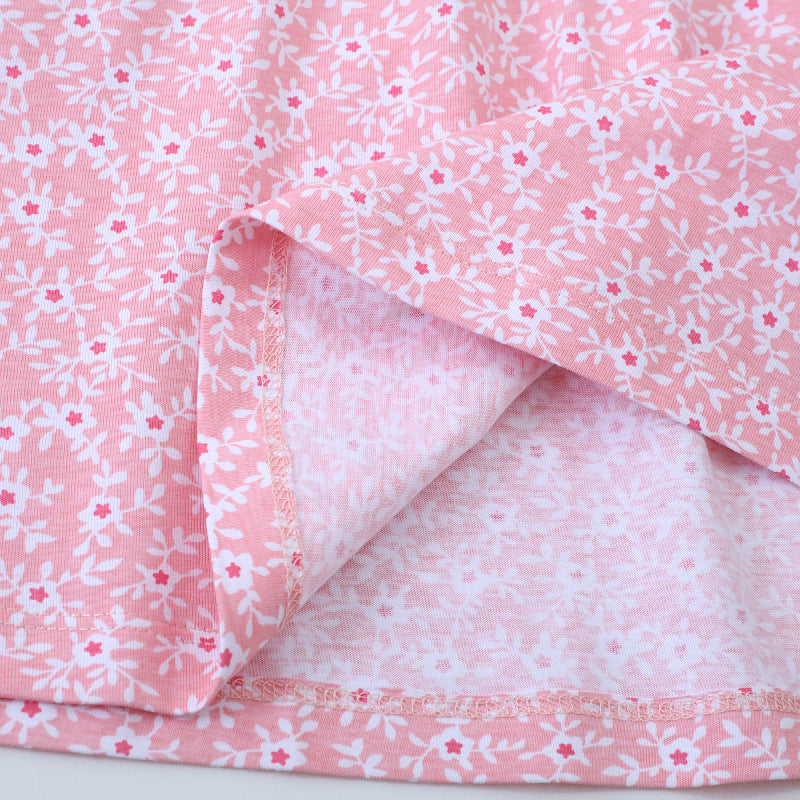Mädchen Freizeitkleid mit floralem Design und Knopfdetails