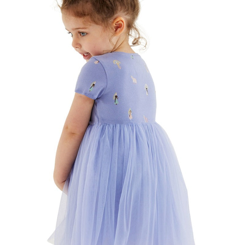 Mädchen Tüll Kleid mit tierischen Applikationen