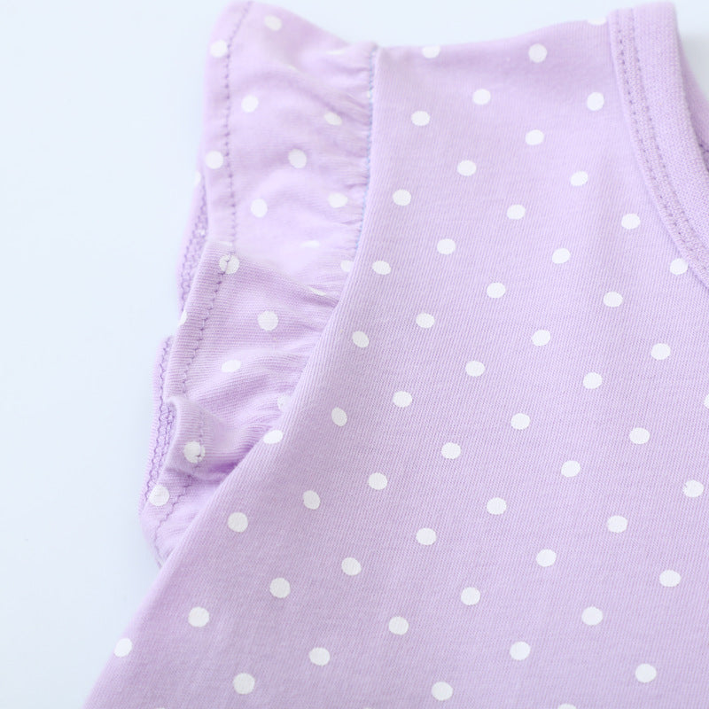 Mädchen Baumwollkleid mit bezaubernden Einhorn-Applikationen
