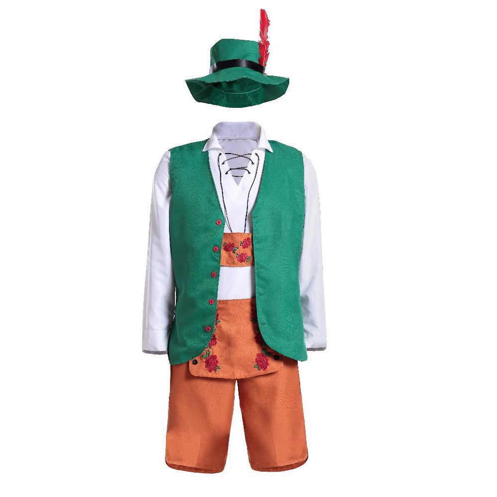 Damen nan traditionelles Dirndlkleid mit Schürze und geschnürtem Mieder
