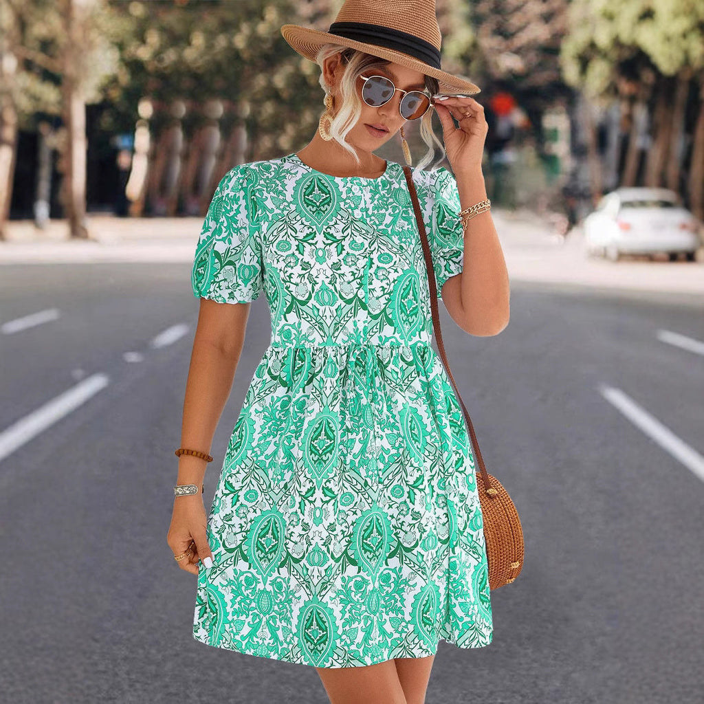 Damen A-Linien Kleid mit floralem Muster und lässigem Schnitt Selmira