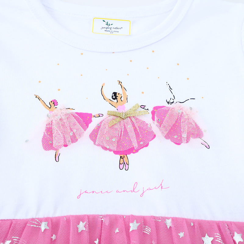 Mädchen Ballettkleid mit glitzernden Sternen und bezauberndem Tüllrock