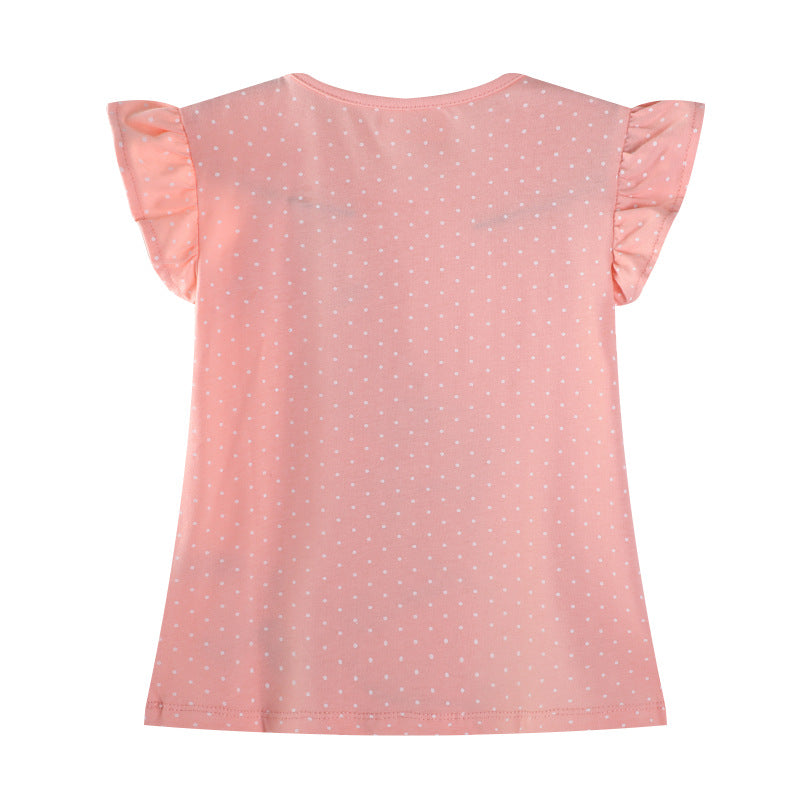 Mädchen T-Shirt mit niedlicher Hasenapplikation