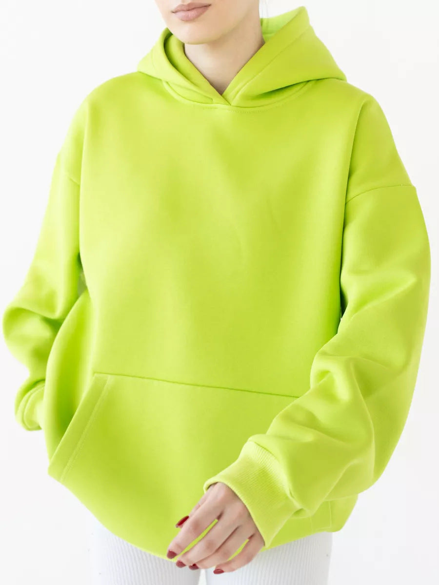 Damen nan oversized Kapuzenpullover mit Kängurutasche und dropped-shoulder Schnitt