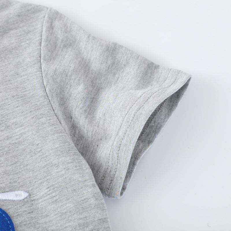 Jungen T-Shirt mit buntem Baumaschinen-Motiv