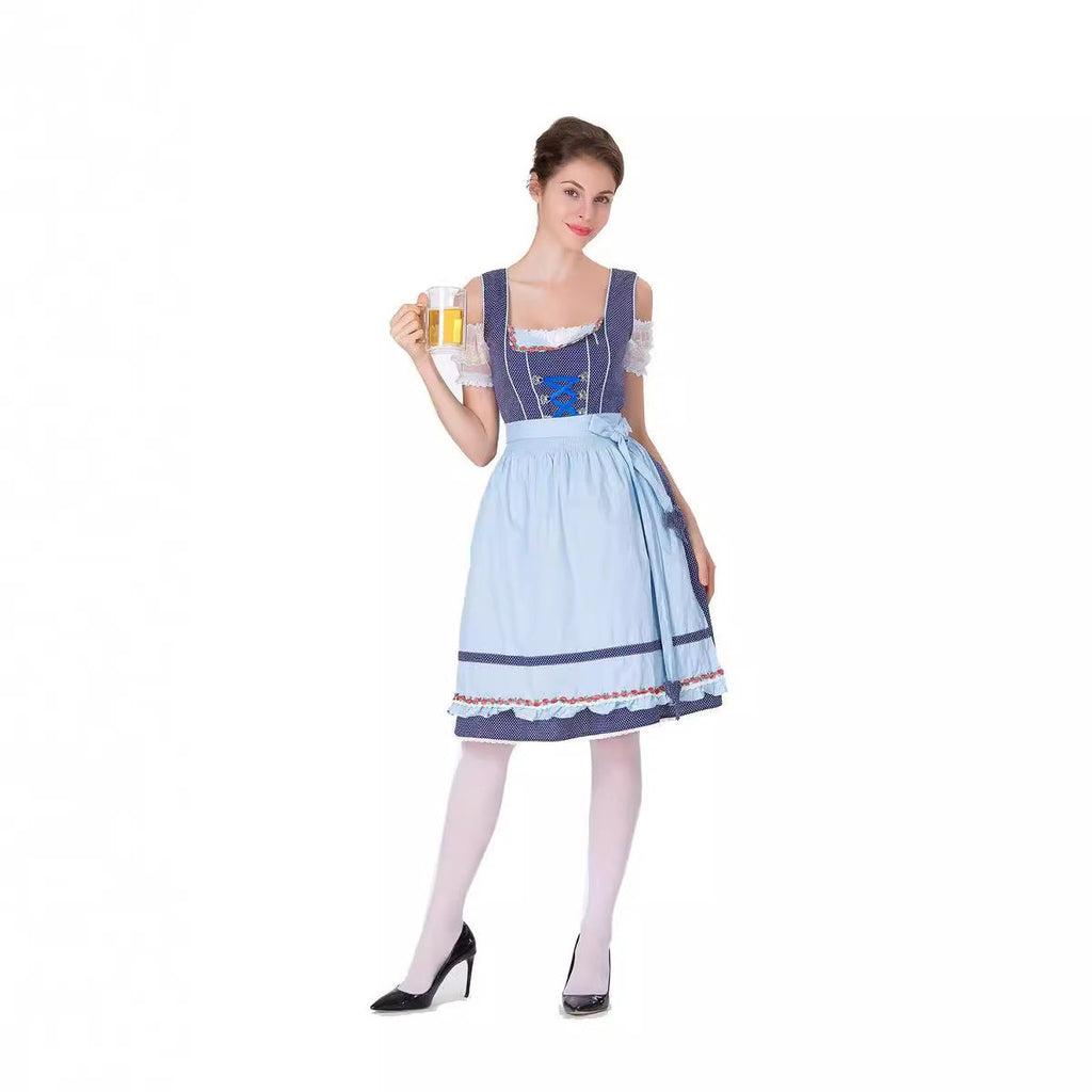 Damen nan tradicionales Oktoberfest Dirndlkleid mit Schürze