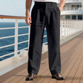 Herren nan elegante Leinenhose mit weitem Bein und Bundfalten