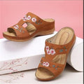 Damen Komfortable Sling Sandalen mit floralem Design Selmira