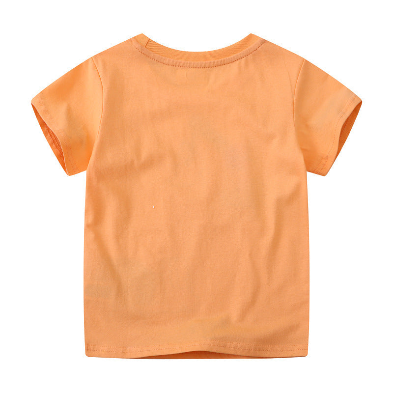Kinder T-Shirt mit originellem Baustellenmotiv
