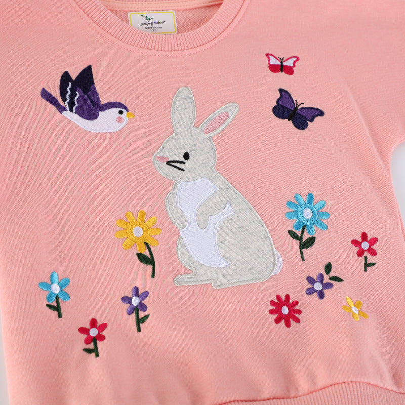 Mädchen Sweatshirt mit Tüllrock und tierischer Applikation