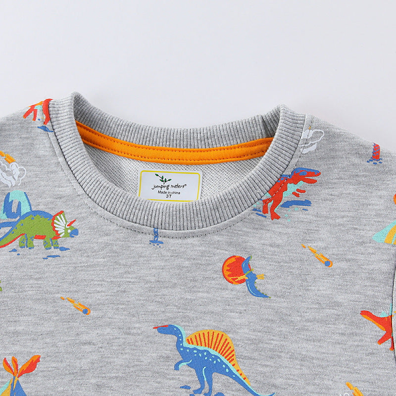 Kinder Sweatshirt mit buntem Dinosaurier-Motiv