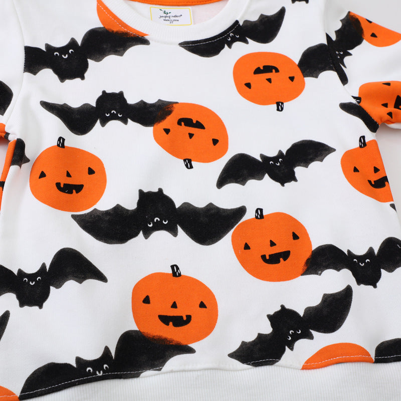 Mädchen Sweatshirt mit niedlichem Halloween-Motiv