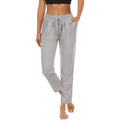 Damen nan komfortable Loungehose mit hohem Bund Tunnelzug Seitentaschen und leichtem Stretch
