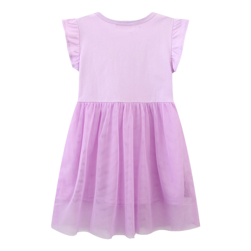 Mädchen Kleid mit zauberhaften Blumenapplikationen
