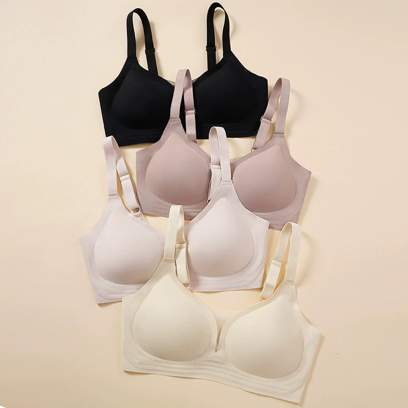 Selmira Wireless Push-up BH – Deep V Nahtloses Bralette für Kleine Brüste