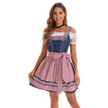 Damen nan kurzes traditionelles Dirndlkleid mit Schnürung und abnehmbarer Schürze