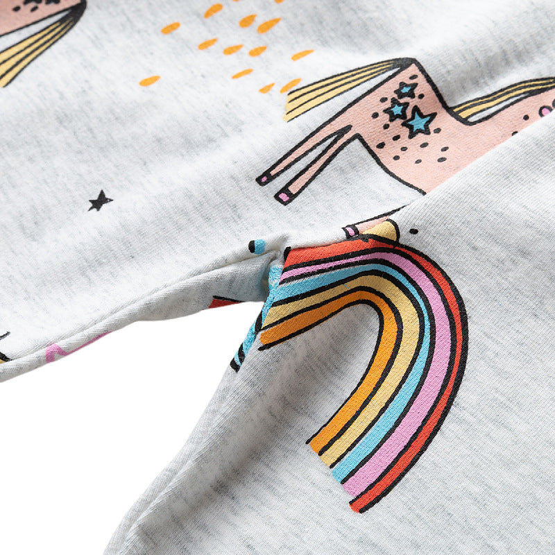 Mädchen Leggings mit zauberhaften Regenbogen- und Einhorn-Motiven